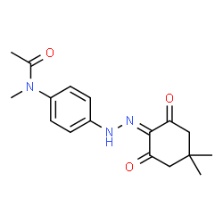 ChemSpider 2D Image | N-{4-[2-(4,4-Dimethyl-2,6-dioxocyclohexylidene)hydrazino]phenyl}-N-methylacetamide | C17H21N3O3