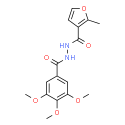 ChemSpider 2D Image | 2-Methyl-N'-(3,4,5-trimethoxybenzoyl)-3-furohydrazide | C16H18N2O6