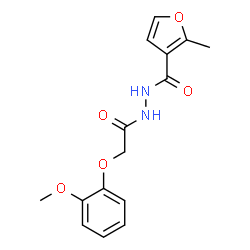 ChemSpider 2D Image | N'-[(2-Methoxyphenoxy)acetyl]-2-methyl-3-furohydrazide | C15H16N2O5