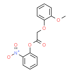 ChemSpider 2D Image | 2-Nitrophenyl (2-methoxyphenoxy)acetate | C15H13NO6