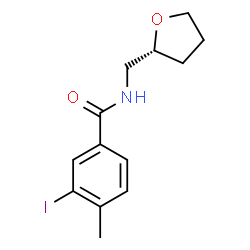 ChemSpider 2D Image | 3-Iodo-4-methyl-N-[(2R)-tetrahydro-2-furanylmethyl]benzamide | C13H16INO2