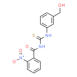 ChemSpider 2D Image | N-{[3-(Hydroxymethyl)phenyl]carbamothioyl}-2-nitrobenzamide | C15H13N3O4S