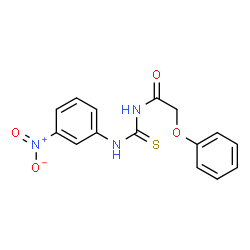 ChemSpider 2D Image | N-[(3-Nitrophenyl)carbamothioyl]-2-phenoxyacetamide | C15H13N3O4S