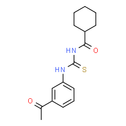 ChemSpider 2D Image | 3-(3-ACETYLPHENYL)-1-CYCLOHEXANECARBONYLTHIOUREA | C16H20N2O2S