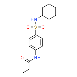 ChemSpider 2D Image | N-[4-(Cyclohexylsulfamoyl)phenyl]propanamide | C15H22N2O3S