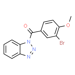 ChemSpider 2D Image | 1H-Benzotriazol-1-yl(3-bromo-4-methoxyphenyl)methanone | C14H10BrN3O2