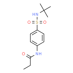 ChemSpider 2D Image | N-{4-[(2-Methyl-2-propanyl)sulfamoyl]phenyl}propanamide | C13H20N2O3S