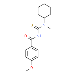 ChemSpider 2D Image | N-[Cyclohexyl(methyl)carbamothioyl]-4-methoxybenzamide | C16H22N2O2S