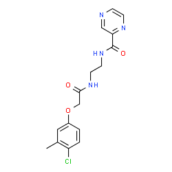 ChemSpider 2D Image | N-(2-{[(4-Chloro-3-methylphenoxy)acetyl]amino}ethyl)-2-pyrazinecarboxamide | C16H17ClN4O3