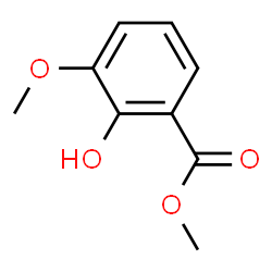 ChemSpider 2D Image | Methyl 2-hydroxy-3-methoxybenzoate | C9H10O4