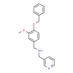 ChemSpider 2D Image | 1-[4-(Benzyloxy)-3-methoxyphenyl]-N-(3-pyridinylmethyl)methanamine | C21H22N2O2