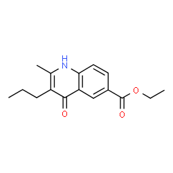 ChemSpider 2D Image | ethyl 4-hydroxy-2-methyl-3-propylquinoline-6-carboxylate | C16H19NO3