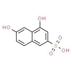 ChemSpider 2D Image | 1,7-Dihydroxynaphthalene-3-sulfonic acid | C10H8O5S
