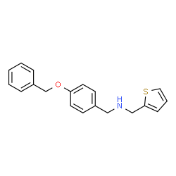 ChemSpider 2D Image | 1-[4-(Benzyloxy)phenyl]-N-(2-thienylmethyl)methanamine | C19H19NOS