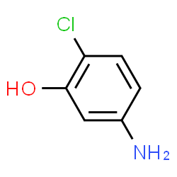 ChemSpider 2D Image | 2-Chloro-5-aminophenol | C6H6ClNO