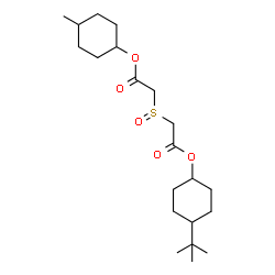 ChemSpider 2D Image | 4-Methylcyclohexyl 4-(2-methyl-2-propanyl)cyclohexyl 2,2'-sulfinyldiacetate | C21H36O5S