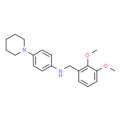 ChemSpider 2D Image | N-(2,3-Dimethoxybenzyl)-4-(1-piperidinyl)aniline | C20H26N2O2