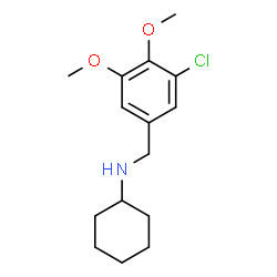 ChemSpider 2D Image | N-(3-Chloro-4,5-dimethoxybenzyl)cyclohexanamine | C15H22ClNO2