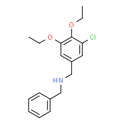 ChemSpider 2D Image | N-Benzyl-1-(3-chloro-4,5-diethoxyphenyl)methanamine | C18H22ClNO2
