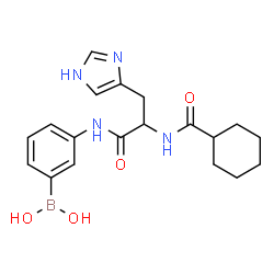 ChemSpider 2D Image | Nalpha-(Cyclohexylcarbonyl)-N-[3-(dihydroxyboryl)phenyl]histidinamide | C19H25BN4O4