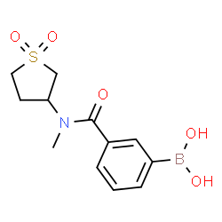ChemSpider 2D Image | {3-[(1,1-Dioxidotetrahydro-3-thiophenyl)(methyl)carbamoyl]phenyl}boronic acid | C12H16BNO5S