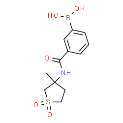 ChemSpider 2D Image | {3-[(3-Methyl-1,1-dioxidotetrahydro-3-thiophenyl)carbamoyl]phenyl}boronic acid | C12H16BNO5S