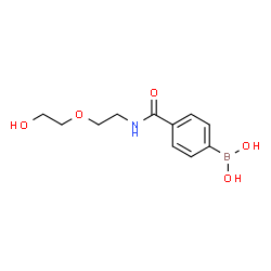 ChemSpider 2D Image | (4-{[2-(2-Hydroxyethoxy)ethyl]carbamoyl}phenyl)boronic acid | C11H16BNO5
