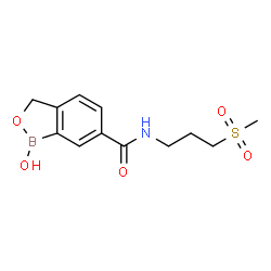 ChemSpider 2D Image | 1-Hydroxy-N-[3-(methylsulfonyl)propyl]-1,3-dihydro-2,1-benzoxaborole-6-carboxamide | C12H16BNO5S