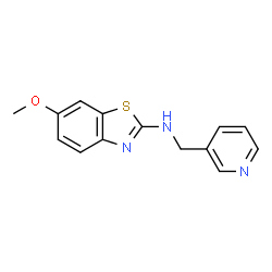 ChemSpider 2D Image | 6-Methoxy-N-(3-pyridinylmethyl)-2-benzothiazolamine | C14H13N3OS