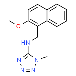 ChemSpider 2D Image | N-[(2-Methoxy-1-naphthyl)methyl]-1-methyl-1H-tetrazol-5-amine | C14H15N5O