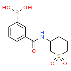 ChemSpider 2D Image | {3-[(1,1-Dioxidotetrahydro-2H-thiopyran-3-yl)carbamoyl]phenyl}boronic acid | C12H16BNO5S