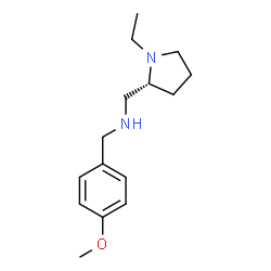 ChemSpider 2D Image | 1-[(2R)-1-Ethyl-2-pyrrolidinyl]-N-(4-methoxybenzyl)methanamine | C15H24N2O