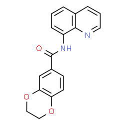 ChemSpider 2D Image | N-(8-Quinolinyl)-2,3-dihydro-1,4-benzodioxine-6-carboxamide | C18H14N2O3