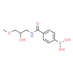 ChemSpider 2D Image | {4-[(2-Hydroxy-3-methoxypropyl)carbamoyl]phenyl}boronic acid | C11H16BNO5