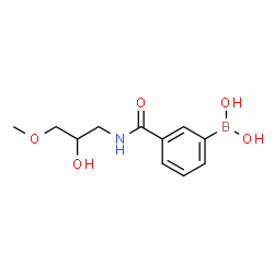 ChemSpider 2D Image | {3-[(2-Hydroxy-3-methoxypropyl)carbamoyl]phenyl}boronic acid | C11H16BNO5