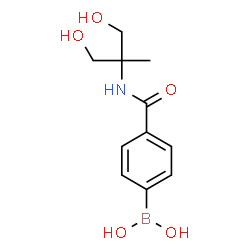 ChemSpider 2D Image | {4-[(1,3-Dihydroxy-2-methyl-2-propanyl)carbamoyl]phenyl}boronic acid | C11H16BNO5