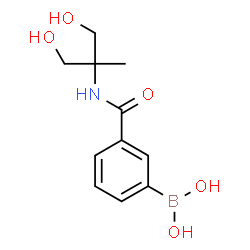 ChemSpider 2D Image | {3-[(1,3-Dihydroxy-2-methyl-2-propanyl)carbamoyl]phenyl}boronic acid | C11H16BNO5