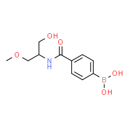 ChemSpider 2D Image | {4-[(1-Hydroxy-3-methoxy-2-propanyl)carbamoyl]phenyl}boronic acid | C11H16BNO5