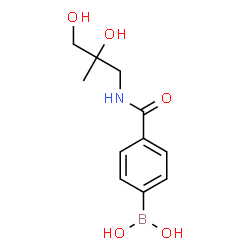 ChemSpider 2D Image | {4-[(2,3-Dihydroxy-2-methylpropyl)carbamoyl]phenyl}boronic acid | C11H16BNO5