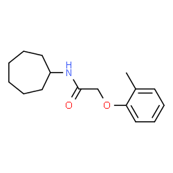 ChemSpider 2D Image | N-Cycloheptyl-2-(2-methylphenoxy)acetamide | C16H23NO2