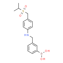 ChemSpider 2D Image | {3-[({4-[(Isopropylsulfonyl)methyl]phenyl}amino)methyl]phenyl}boronic acid | C17H22BNO4S