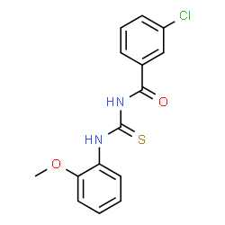 ChemSpider 2D Image | 3-Chloro-N-[(2-methoxyphenyl)carbamothioyl]benzamide | C15H13ClN2O2S