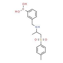 ChemSpider 2D Image | {3-[({1-[(4-Methylphenyl)sulfonyl]-2-propanyl}amino)methyl]phenyl}boronic acid | C17H22BNO4S