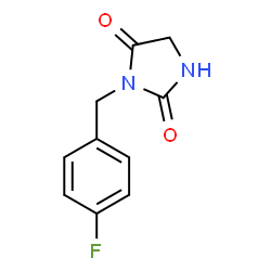 ChemSpider 2D Image | 3-(4-Fluorobenzyl)-2,4-imidazolidinedione | C10H9FN2O2