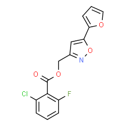 ChemSpider 2D Image | [5-(2-Furyl)-1,2-oxazol-3-yl]methyl 2-chloro-6-fluorobenzoate | C15H9ClFNO4