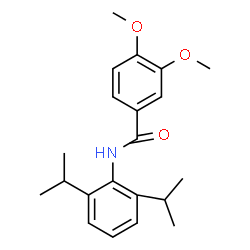 ChemSpider 2D Image | N-(2,6-Diisopropylphenyl)-3,4-dimethoxybenzamide | C21H27NO3