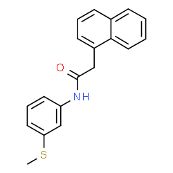 ChemSpider 2D Image | N-[3-(Methylsulfanyl)phenyl]-2-(1-naphthyl)acetamide | C19H17NOS
