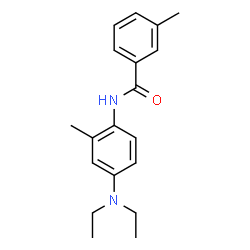 ChemSpider 2D Image | N-[4-(Diethylamino)-2-methylphenyl]-3-methylbenzamide | C19H24N2O