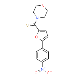 ChemSpider 2D Image | 4-Morpholinyl[5-(4-nitrophenyl)-2-furyl]methanethione | C15H14N2O4S