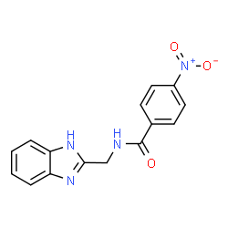 ChemSpider 2D Image | N-(1H-Benzimidazol-2-ylmethyl)-4-nitrobenzamide | C15H12N4O3